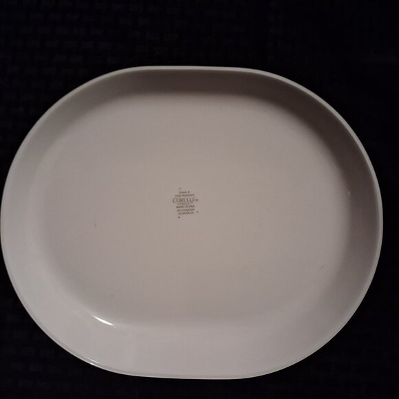 Vintage Corelle Shadow Iris Serving Plate Platter Purple Green Oval 12 1/4”x 10” - Picture 4 of 9